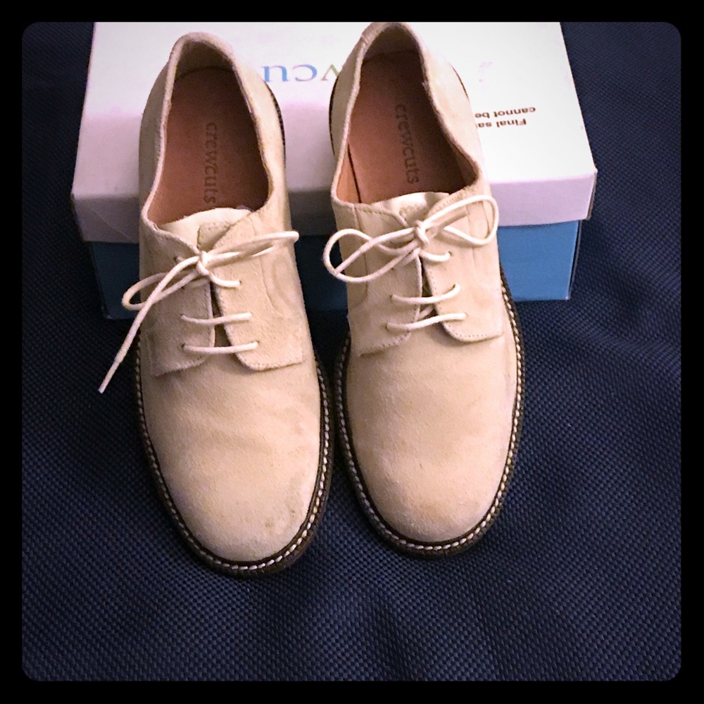 J Crew - Crew Cuts - off white suede Bucks